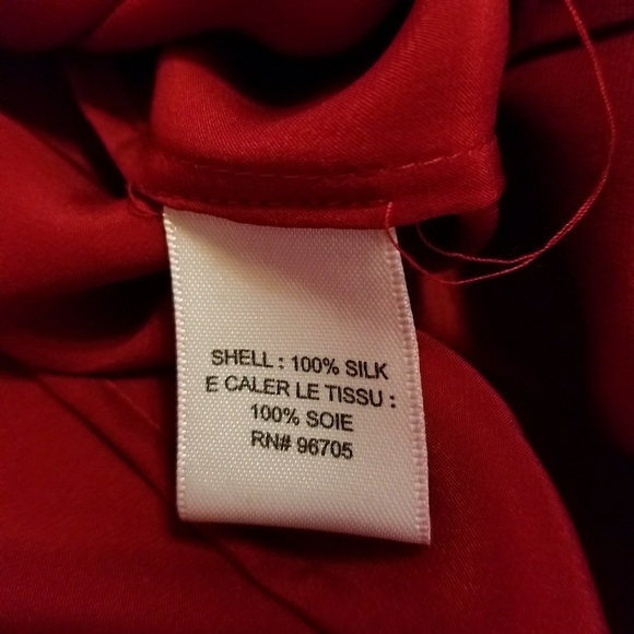 Vintage Red 100% Silk Rebecca Taylor Cocktail Dress Size 0 - Picture 7 of 8